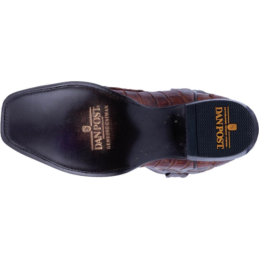 Dan Post Boots Bayou Embroidered Caiman Square Toe Pull On Cowboy Boots 5