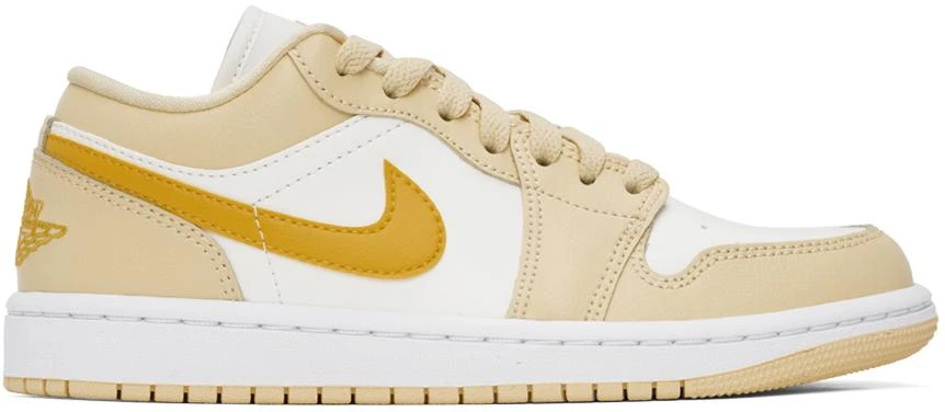 Jordan White & Orange Air Jordan 1 Low Sneakers 1
