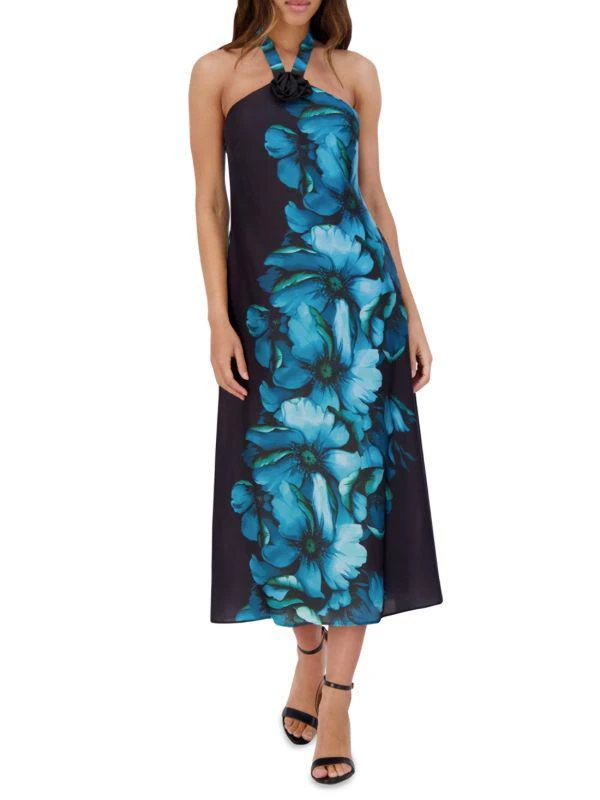 Siena Floral A-Line Midi-Dress 1