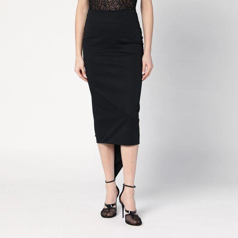 THE LATEST BLACK COTTON MIDI SKIRT 1