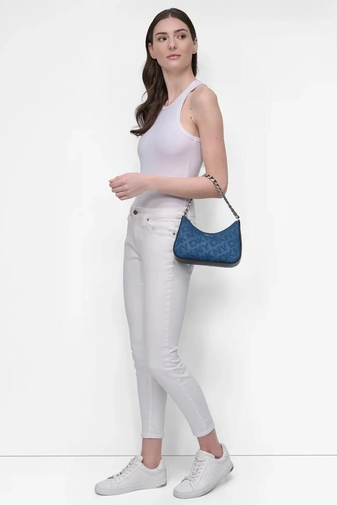 DKNY JENNA EMBOSSED DEMI CROSSBODY BAG 7