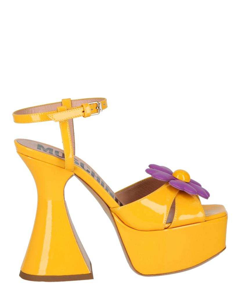 Moschino Flower-appliqué Platform Sandals