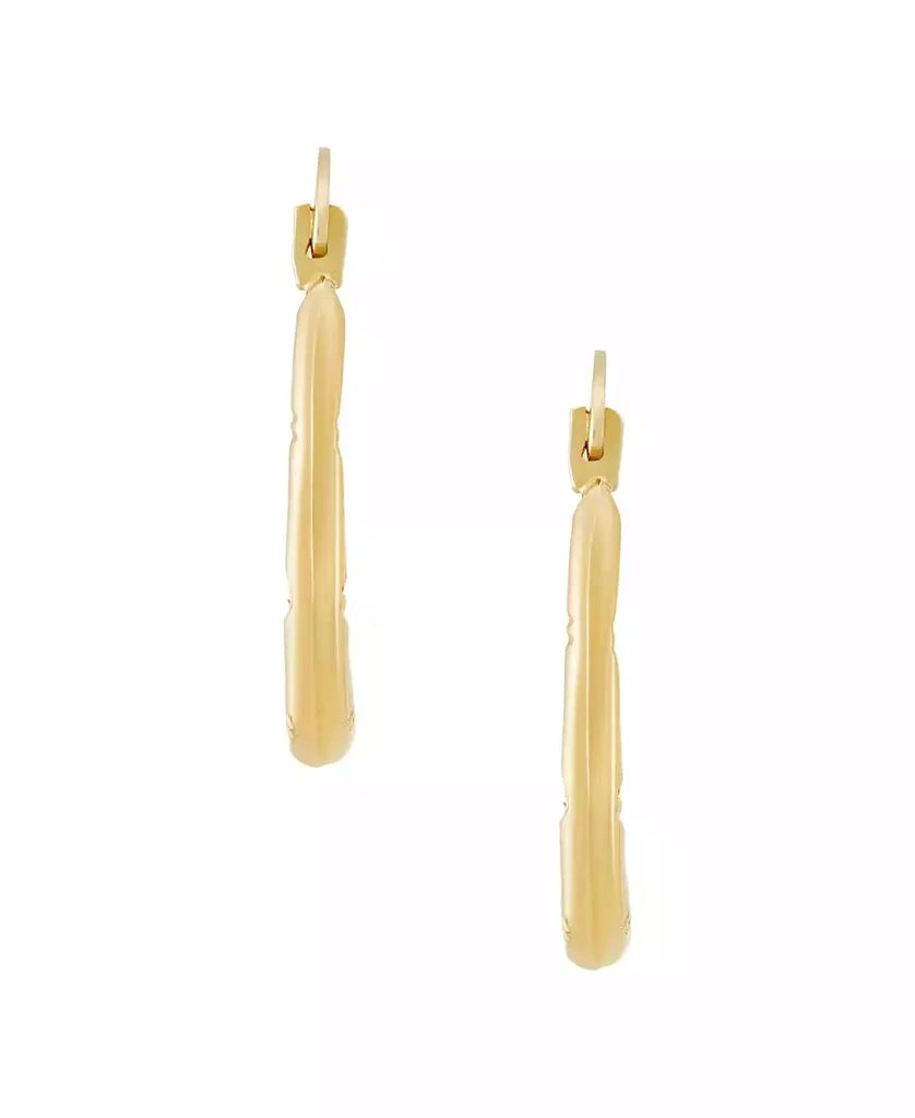 Macy's Patter Hoop Earrings in 14K Yellow Gold 3