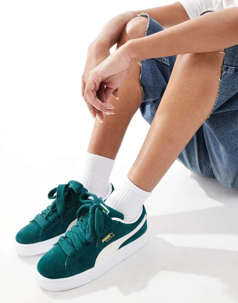 Puma Puma Suede XL trainers in green 1