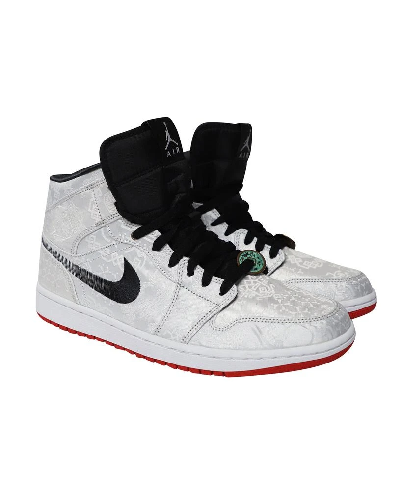 NIKE Edison Chen x Air Jordan 1 Mid “Fearless” CLOT in White Canvas 3