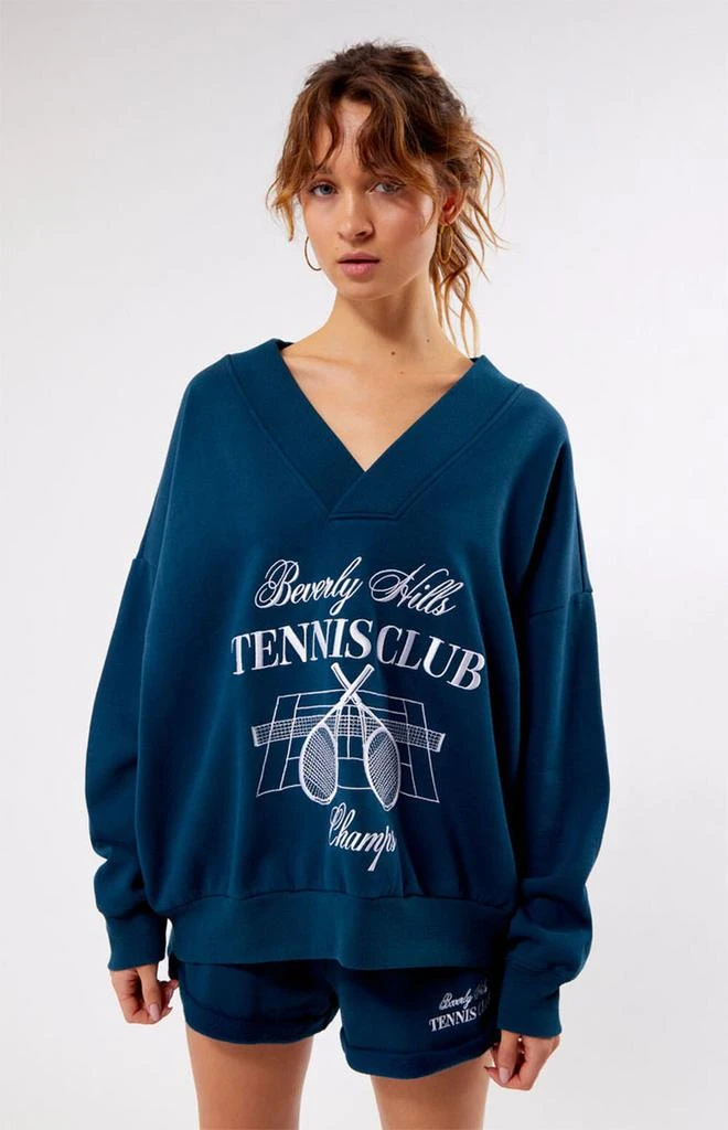 PacSun Beverly Hills Tennis Club V-Neck Sweatshirt 3