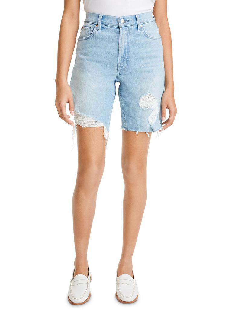 7 For All Mankind Womens Denim Destroyed Cutoff Shorts