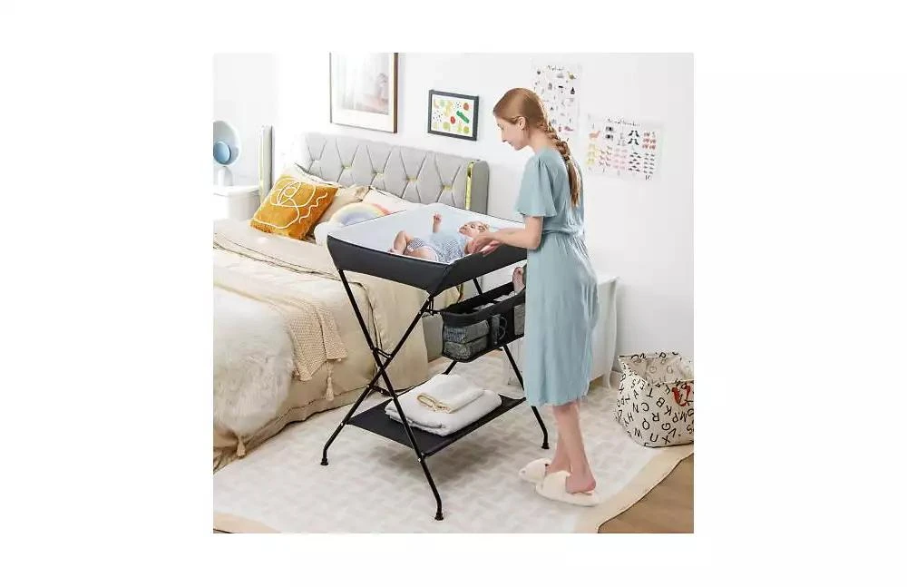 Slickblue Baby Storage Folding Diaper Changing Table 2