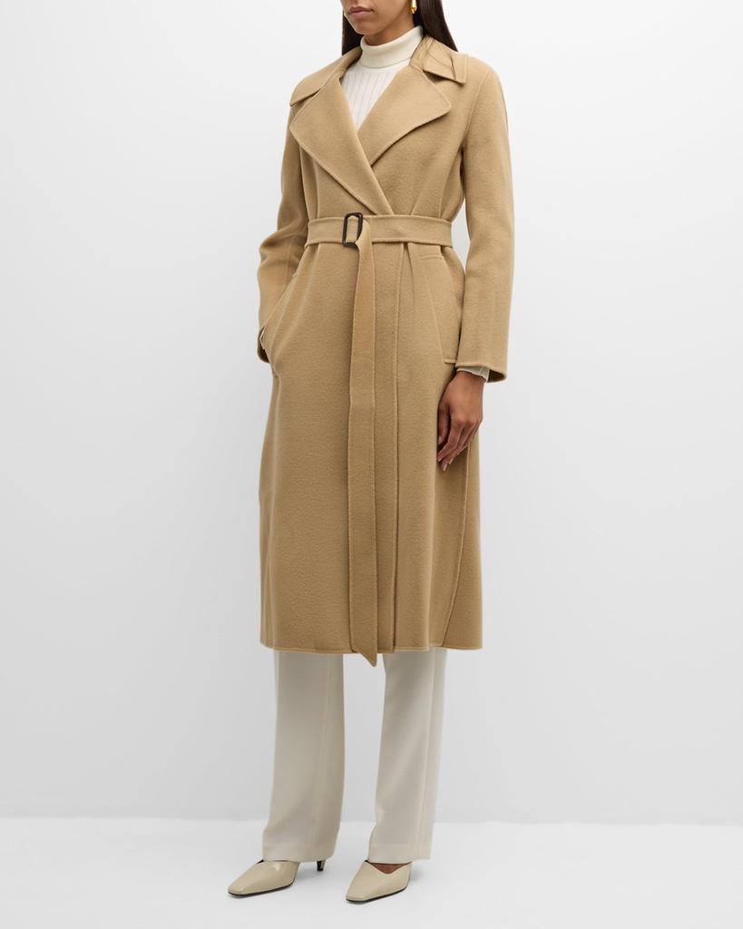 Weekend Max Mara Manu Belted Wool Trench Coat - Coats - Free
