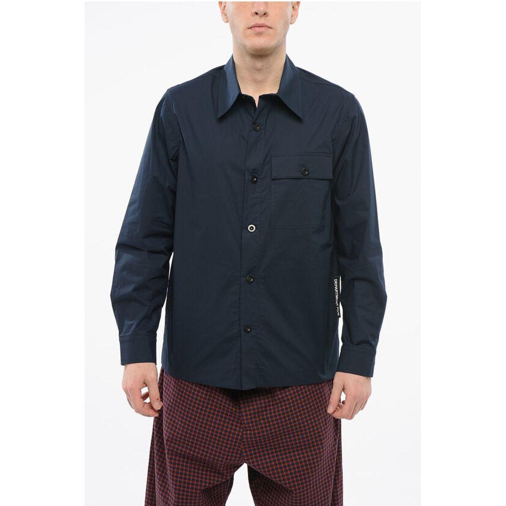 DEPARTMENT 5 Cotton PIKE Shirt with Contrasting Buttons and Breast Men's Pocket