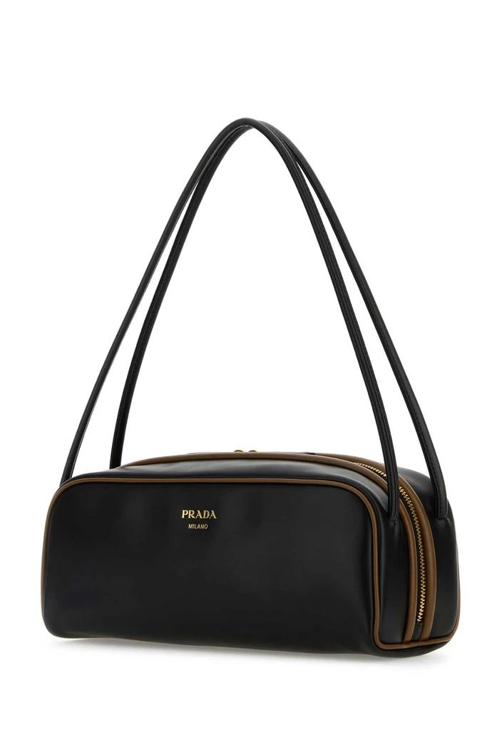 Prada BLACK LEATHER SHOULDER BAG 2