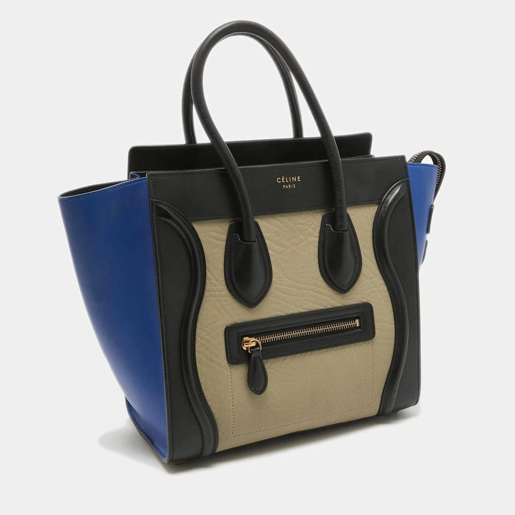 Celine Celine Tricolor Leather Micro Luggage Tote 3