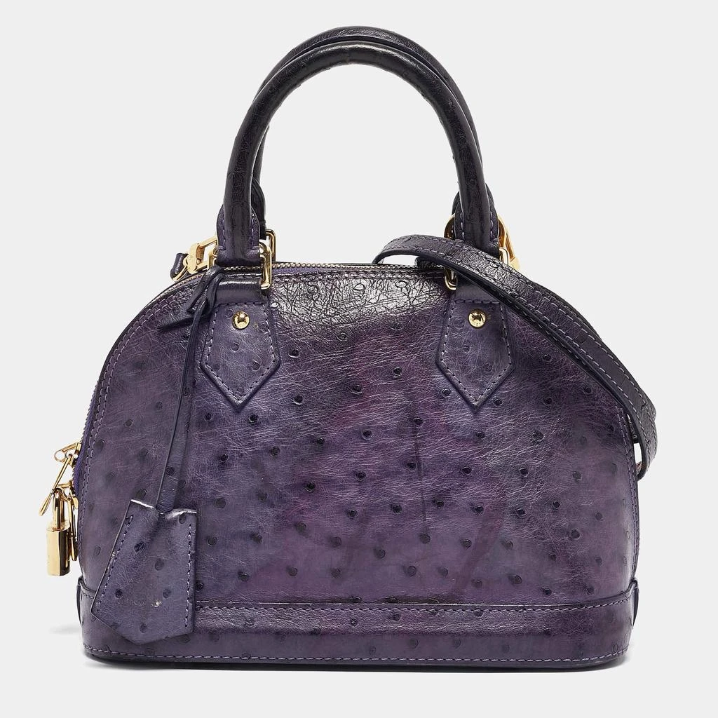 Louis Vuitton Louis Vuitton Purple Ostrich Alma BB Bag 1