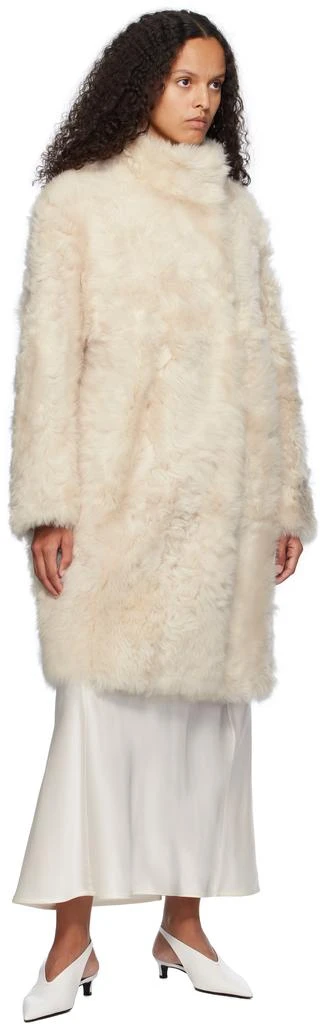Yves Salomon Off-White Toscana Folk Reversible Shearling Jacket 4