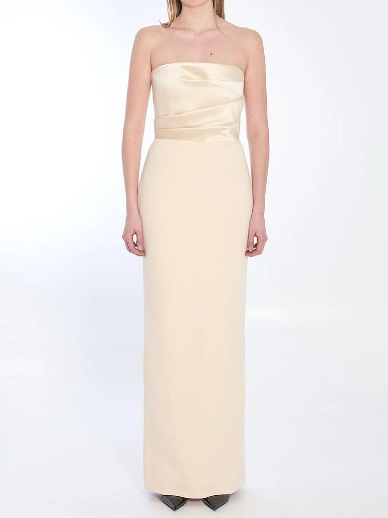 black maxi elegant dress Deep V-Neck Backless Maxi Evening Dress