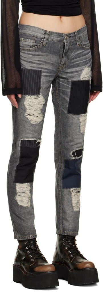 Junya Watanabe Gray Paneled Jeans 2