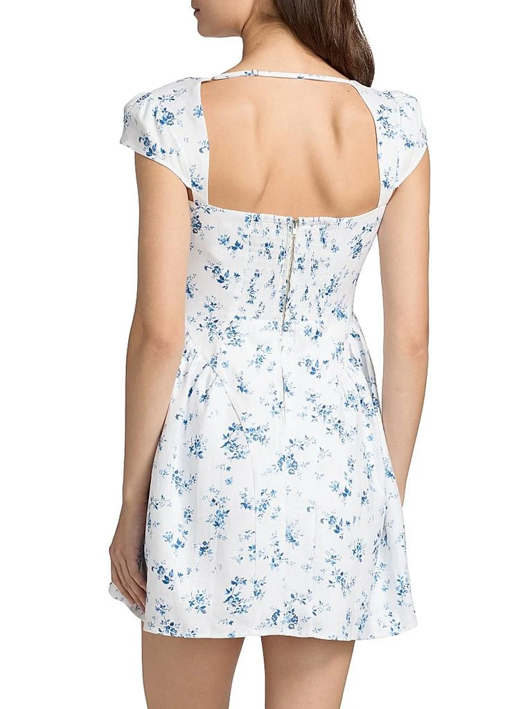 Reformation Oaklyn Floral Linen Minidress - Dresses & Skirts - BeyondStyle