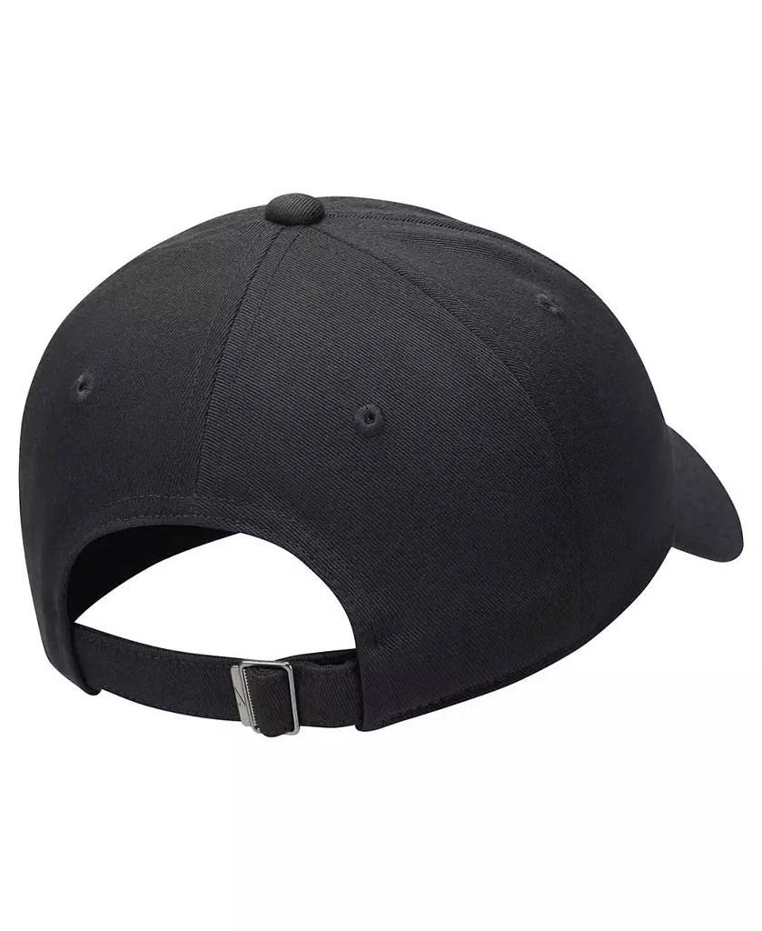 NIKE Men's and Women's Black Swoosh Club Performance Adjustable Hat 2