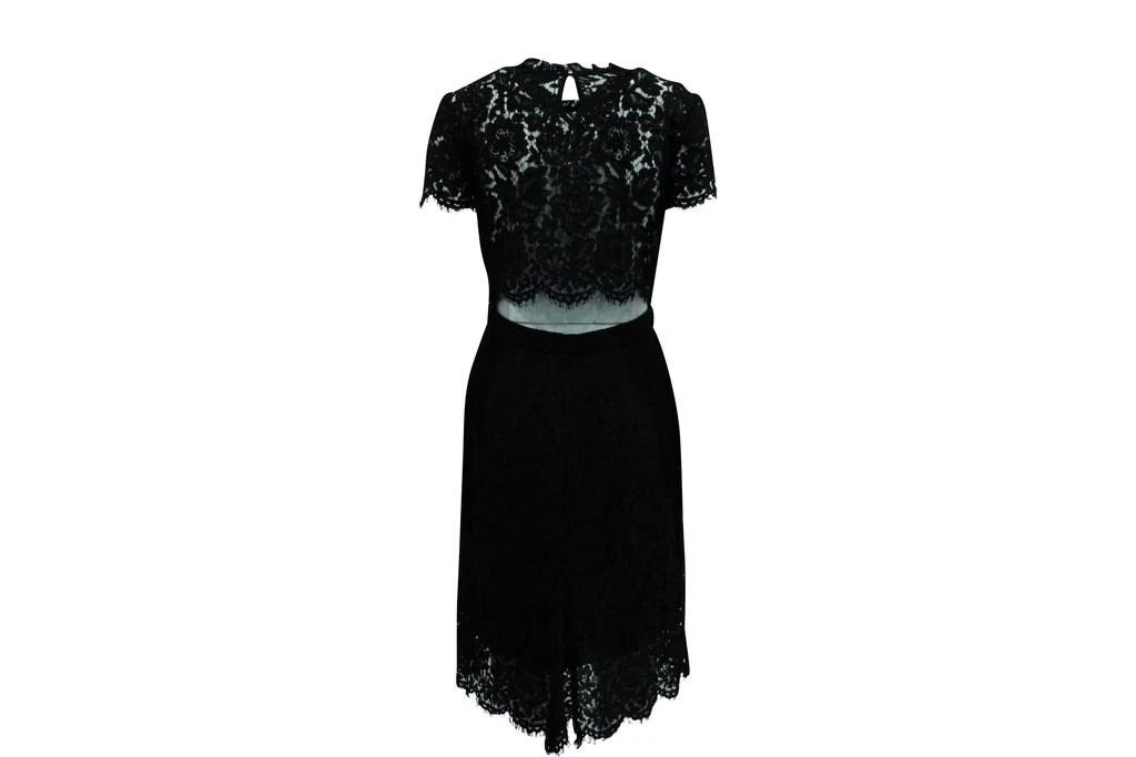 Diane von Furstenberg Diane Von Furstenberg Lace Short Dress in Black Cotton 2