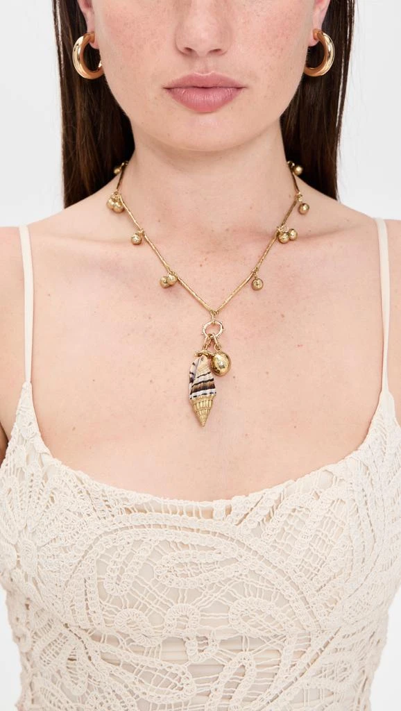 Ulla Johnson Livia Spotted Jasper and Mixed Motif Shell Necklace 2