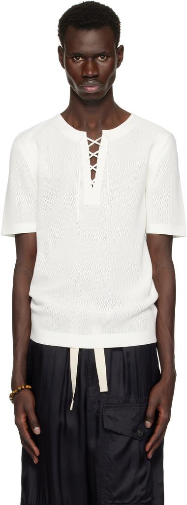 正規 DRIES VAN NOTEN Sheer Draped T-shirt Dries Van Noten Brown Sheer Draped T-shirt Dries Van Noten