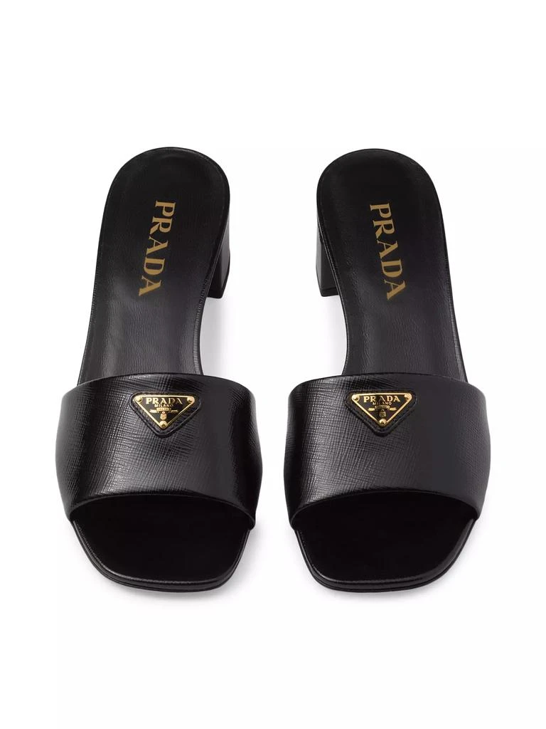 Prada Saffiano Leather Sandals 2