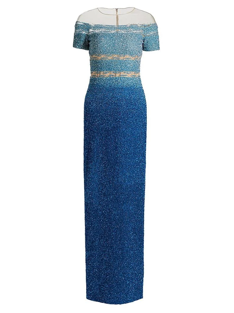 Pamella Roland Sequined Ombré Gown 1