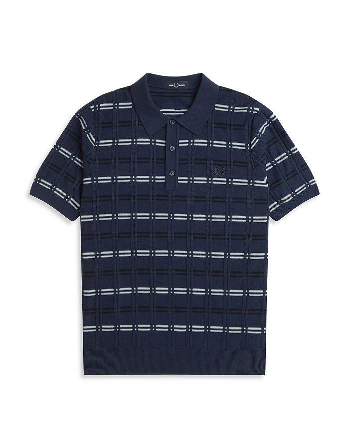 トップス FRED PERRY Ribbed Polo Shirt Striped Ribbed Polo Shirt - Silky Peach | Women's Polo