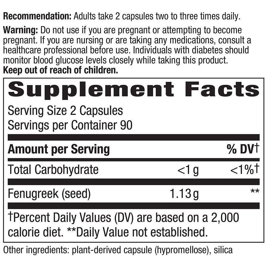 Nature's Way Fenugreek Seed Capsules 3