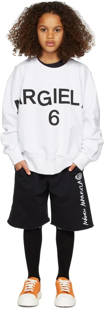 MM6 Maison Margiela Kids White Arm Logo Sweatshirt 1