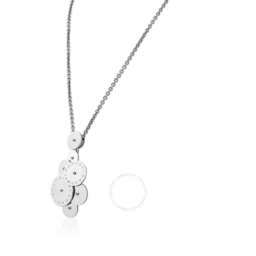 Bvlgari Pre-owned Bvlgari Ladies Cicladi 18k White Gold Rotating Disc Pendant Chain Necklace 2