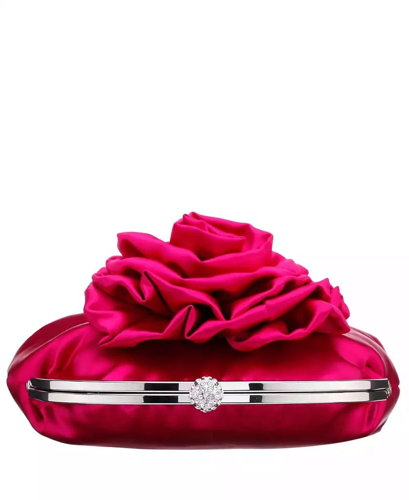 Nina Flower Embellished Frame Crossbody Clutch 5