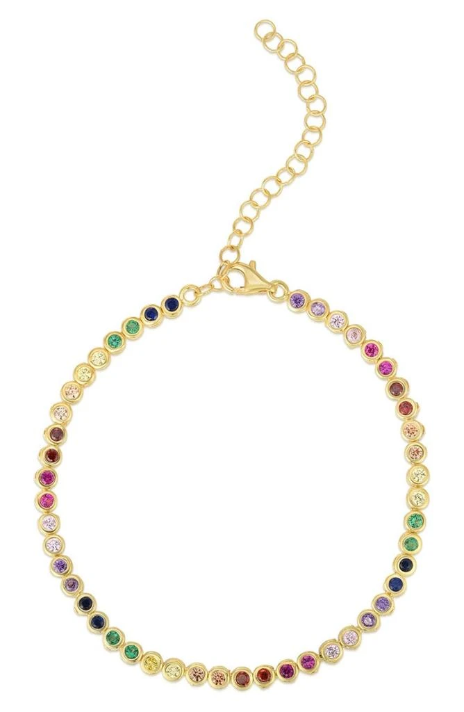 Sphera Milano 14k Yellow Gold Vermeil Cubic Zirconia Tennis Bracelet 1