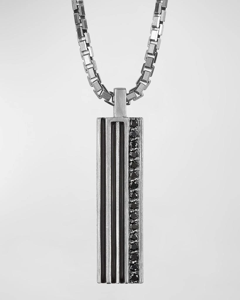 Marco Dal Maso Men's Acies Wide Triple Black Pendant Necklace 4