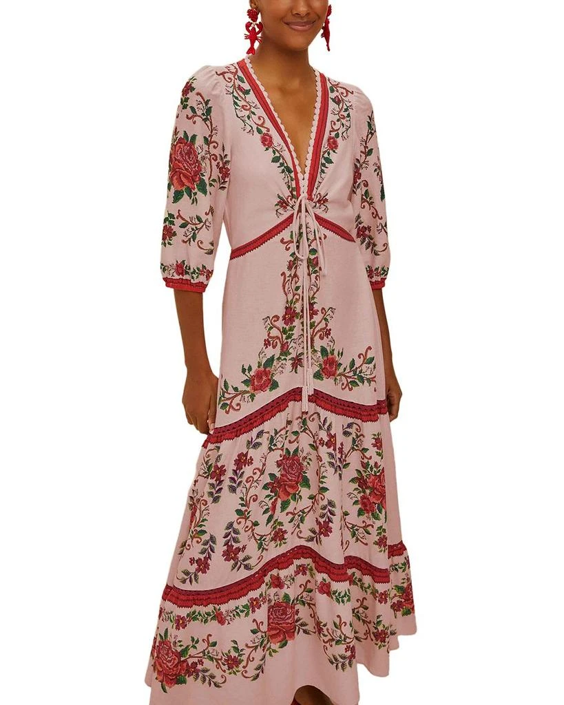Farm Rio Flower Tapestry Maxi Dress 4