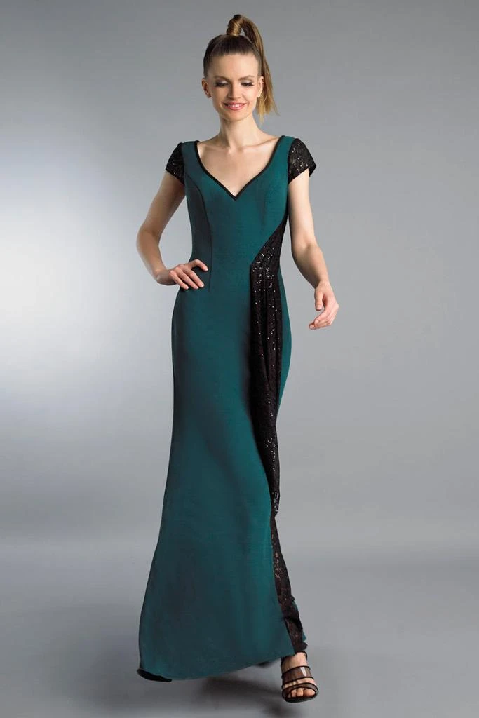 Short sleeve evening dress