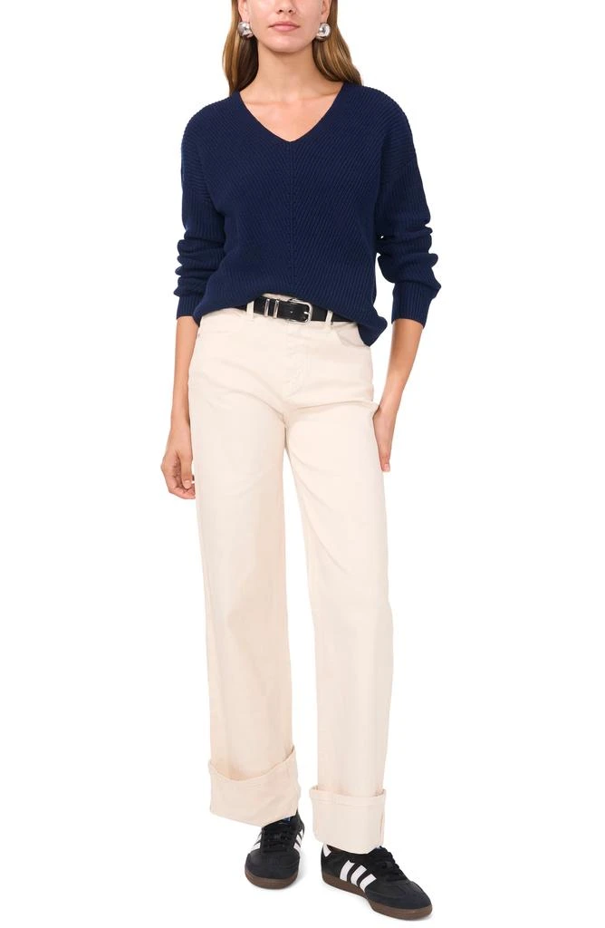 1. State Diagonal Rib V-Neck Sweater 4