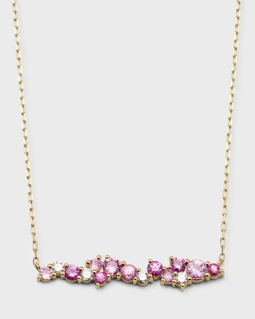 Sydney Evan 14K Yellow Gold Pink Sapphire Cocktail Necklace
