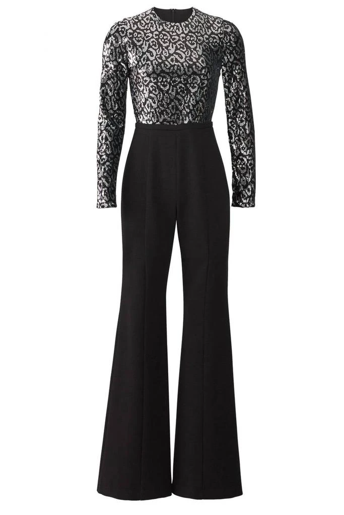 Black Halo Lazaro Sequin Jumpsuit In Black 5