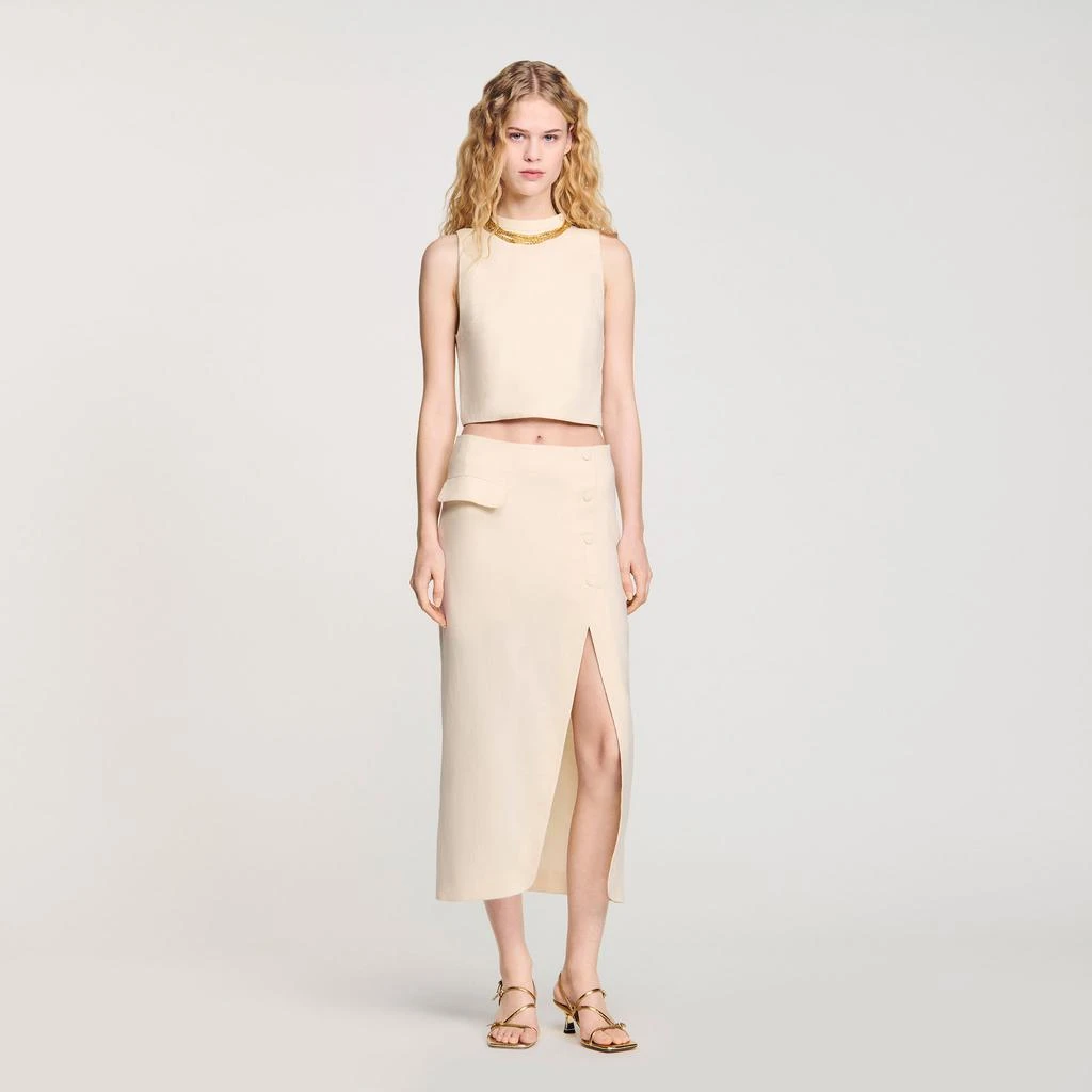 Sandro Long slit skirt 1