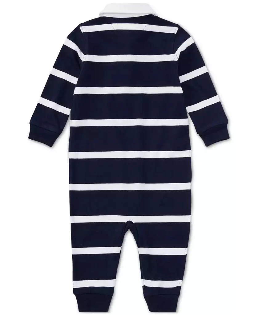 Ralph Lauren Baby Boys Striped Rugby Cotton Coverall 3