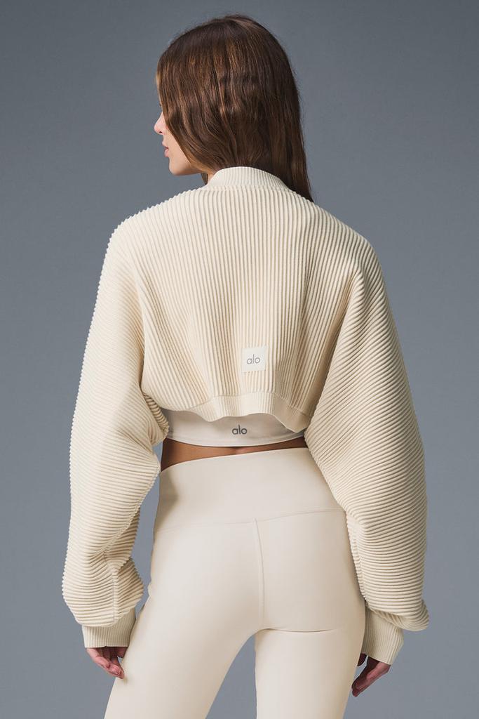 Alo Denim Knit Shawl - Oat Milk/Ivory - Scarves - Free Shipping