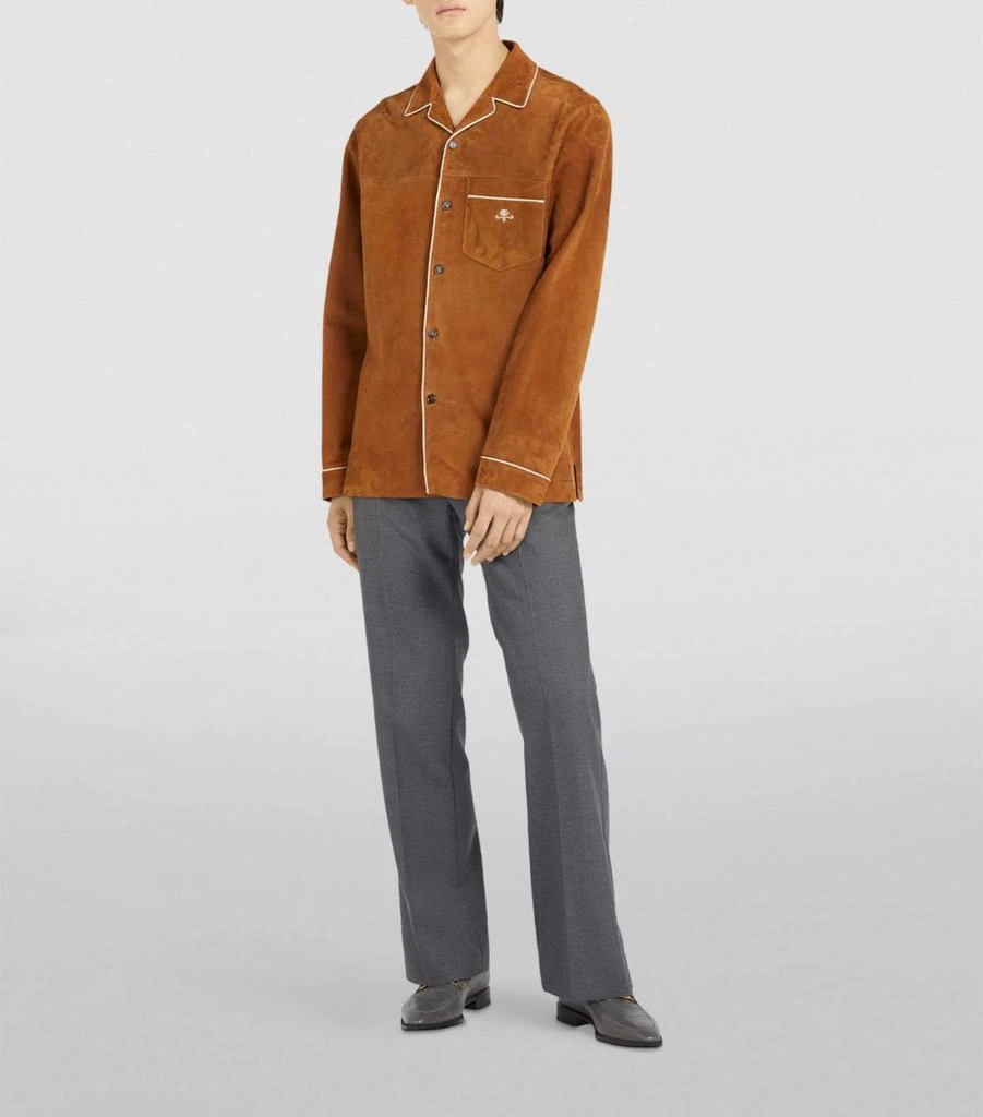 Gucci Suede Embroidered Shirt 4