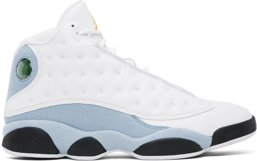 Jordan White & Blue Air Jordan 13 Retro Sneakers 1