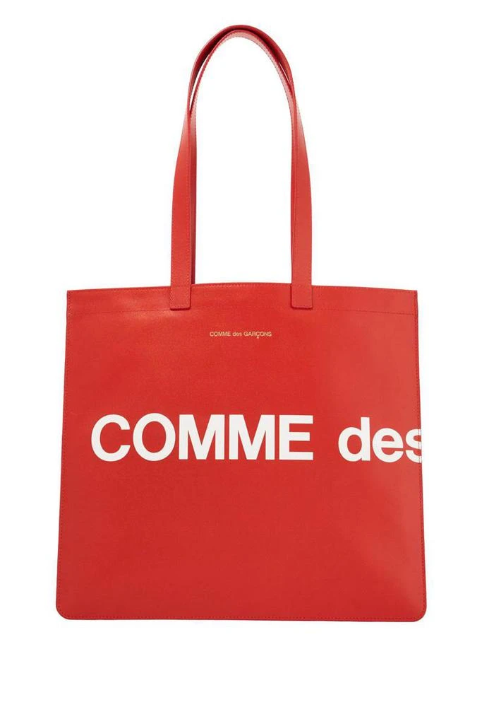 Comme des Garcons leather tote bag with logo 1