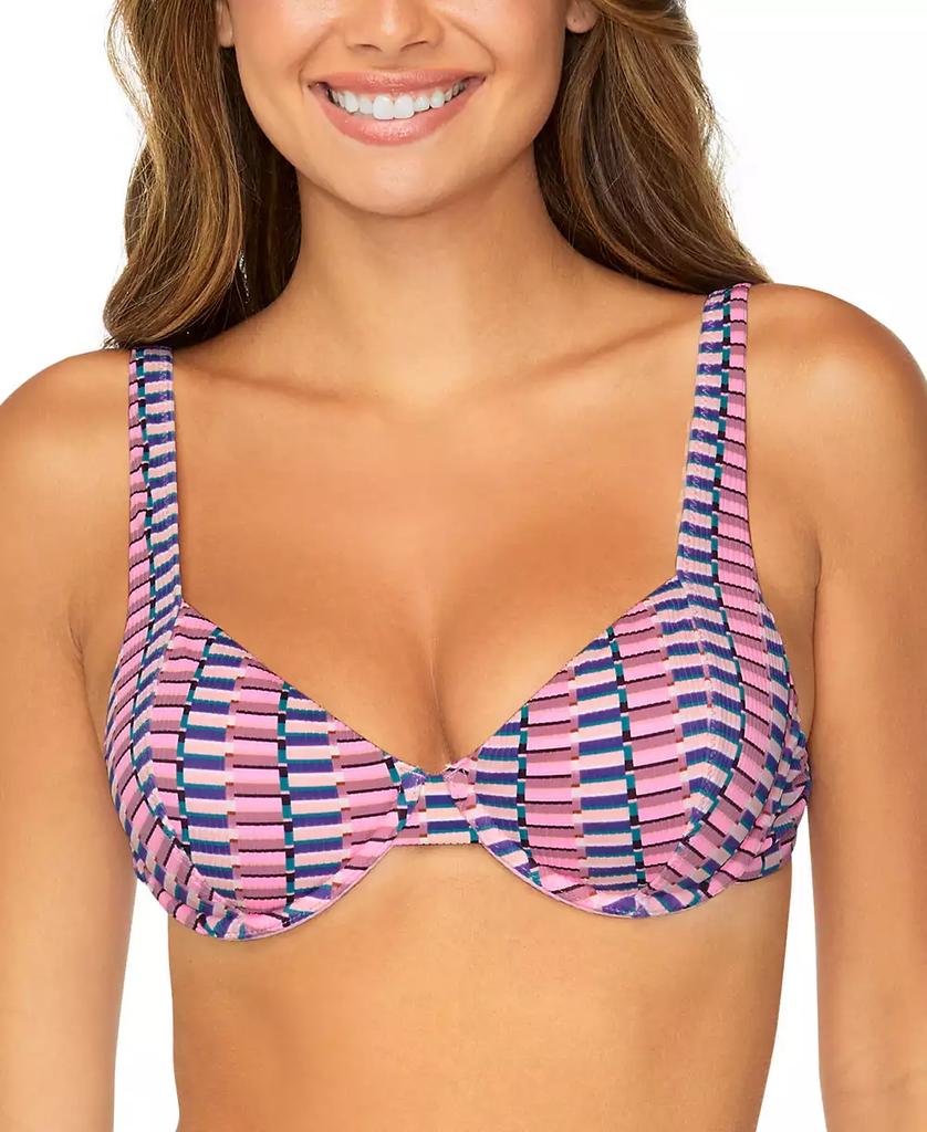 RAISINS Juniors' Full Moon Geo-Print Underwired Bra Top