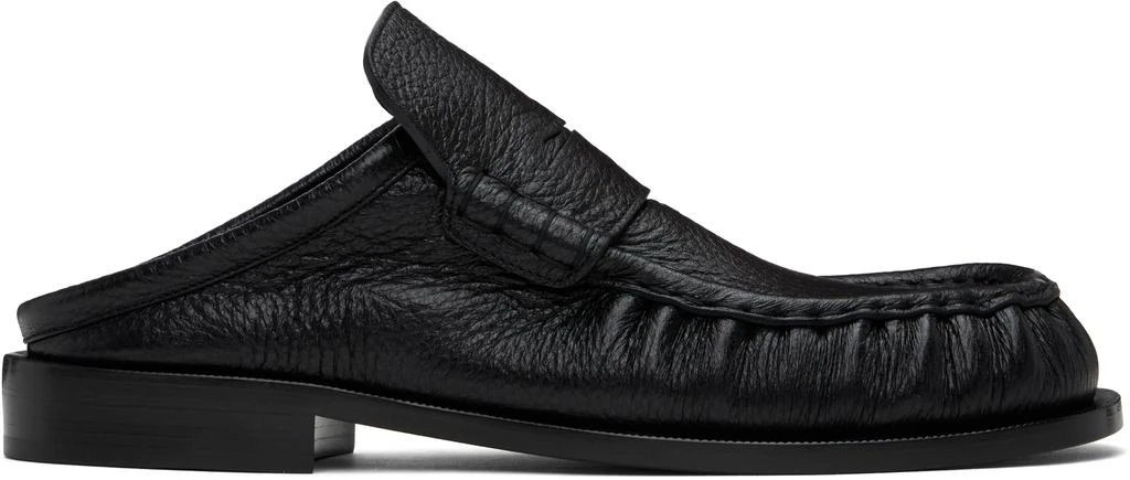 Dries Van Noten Black Leather Slip-on Loafers 1