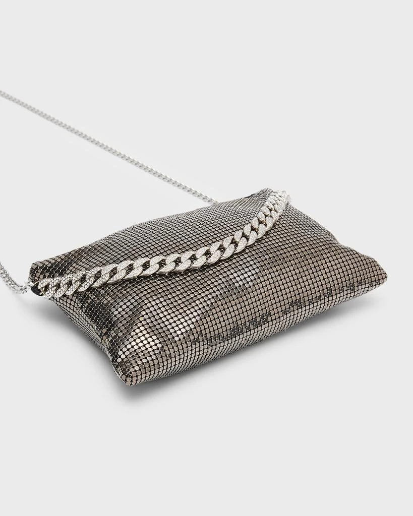 Whiting & Davis Zia Metallic Chain Crossbody Bag 7