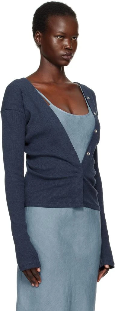 Baserange Blue Tav Snaps Cardigan 2