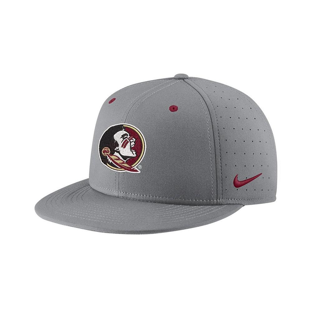 Nike Men's Gray Florida State Seminoles USA Side Patch True AeroBill Performance Fitted Hat